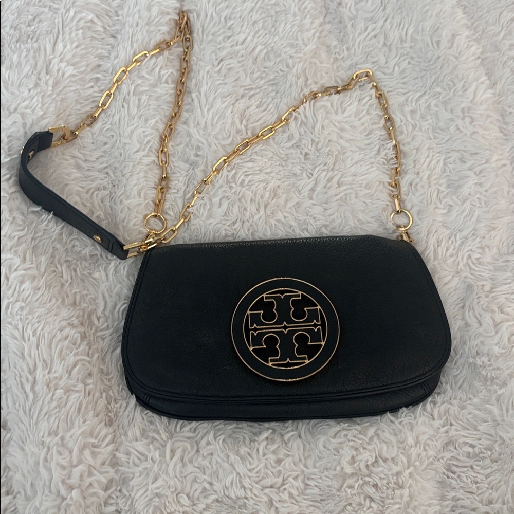 Tory Burch Amanda Crossbody Chain Clutch Flap Bag